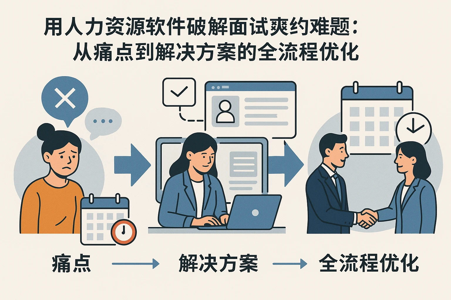 用人力资源软件破解面试爽约难题:从痛点到解决方案的全流程优化
