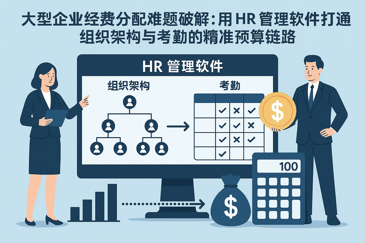 大型企业经费分配难题破解:用HR管理软件打通组织架构与考勤的精准预算链路