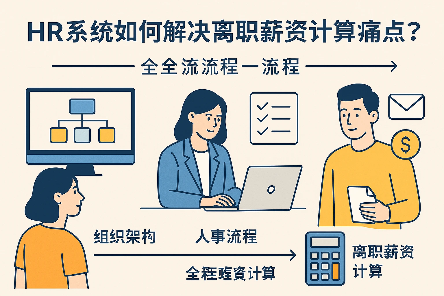 HR系统如何解决离职薪资计算痛点？从组织架构到人事流程的全流程演示
