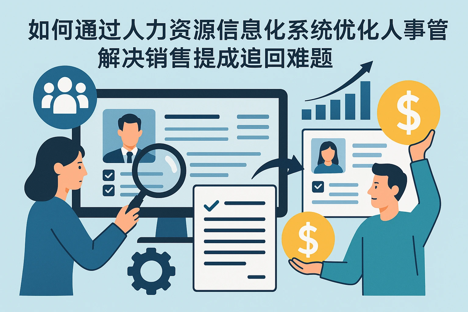 如何通过人力资源信息化系统优化人事管理，解决销售提成追回难题
