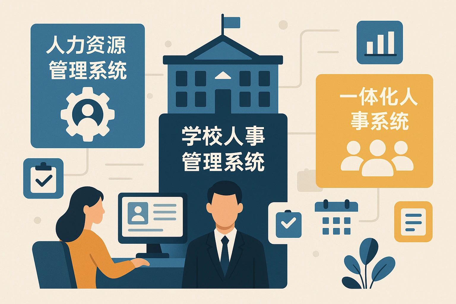 人力资源管理系统、学校人事管理系统与一体化人事系统的综合应用