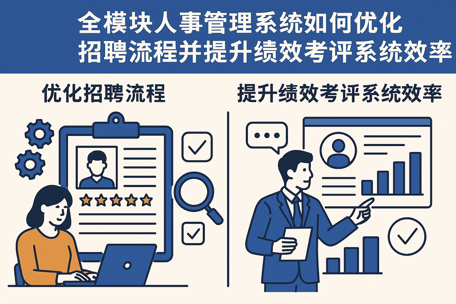 全模块人事管理系统如何优化招聘流程并提升绩效考评系统效率