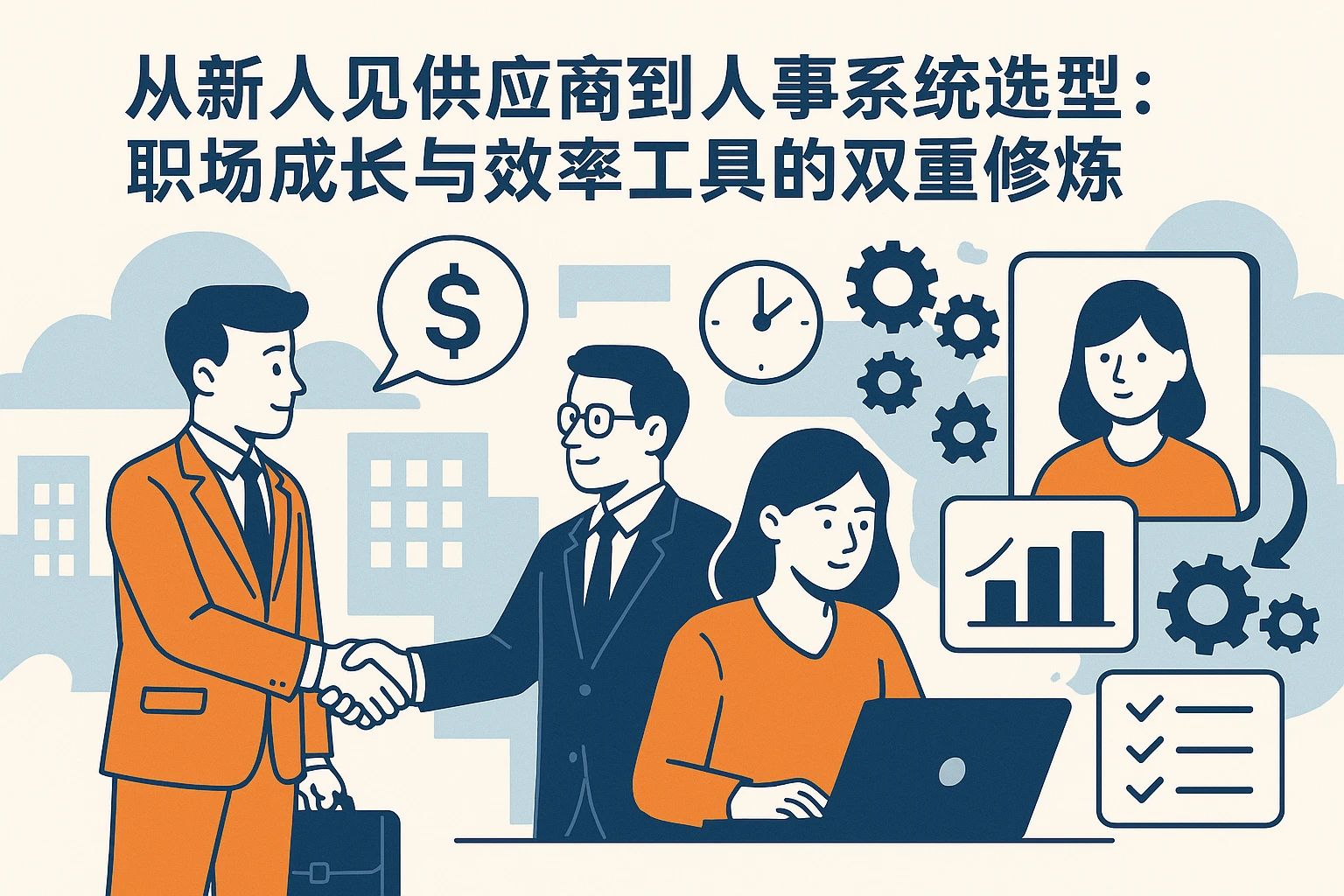 从新人见供应商到人事系统选型：职场成长与效率工具的双重修炼