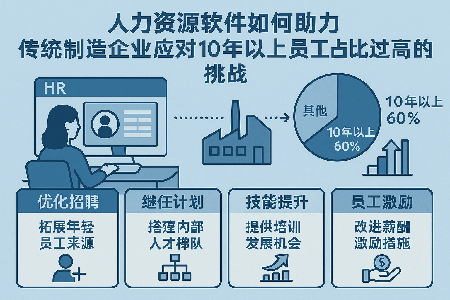人力资源软件如何助力传统制造企业应对10年以上员工占比过高的挑战