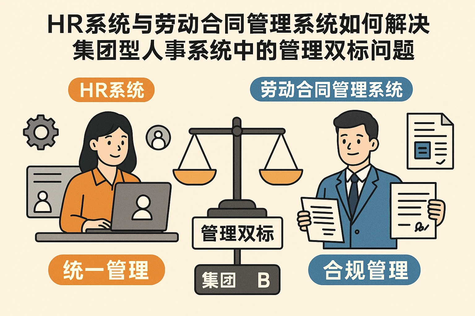 HR系统与劳动合同管理系统如何解决集团型人事系统中的管理双标问题