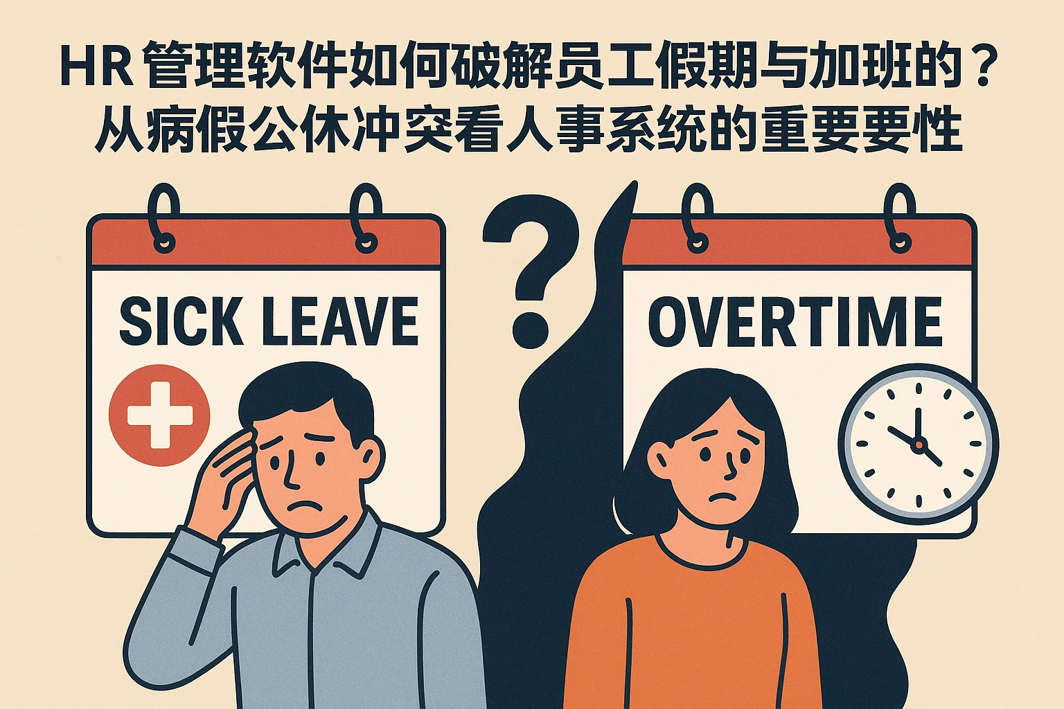 HR管理软件如何破解员工假期与加班的矛盾？从病假公休冲突看人事系统的重要性
