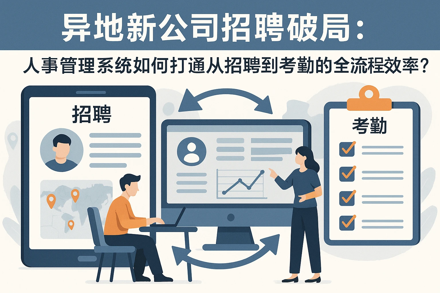 异地新公司招聘破局：人事管理系统如何打通从招聘到考勤的全流程效率？