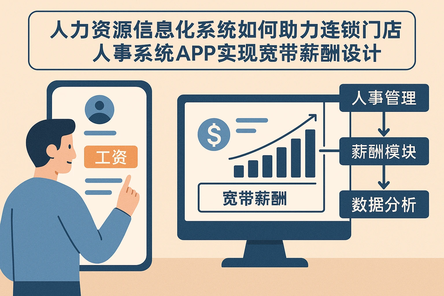 人力资源信息化系统如何助力连锁门店人事系统APP实现宽带薪酬设计