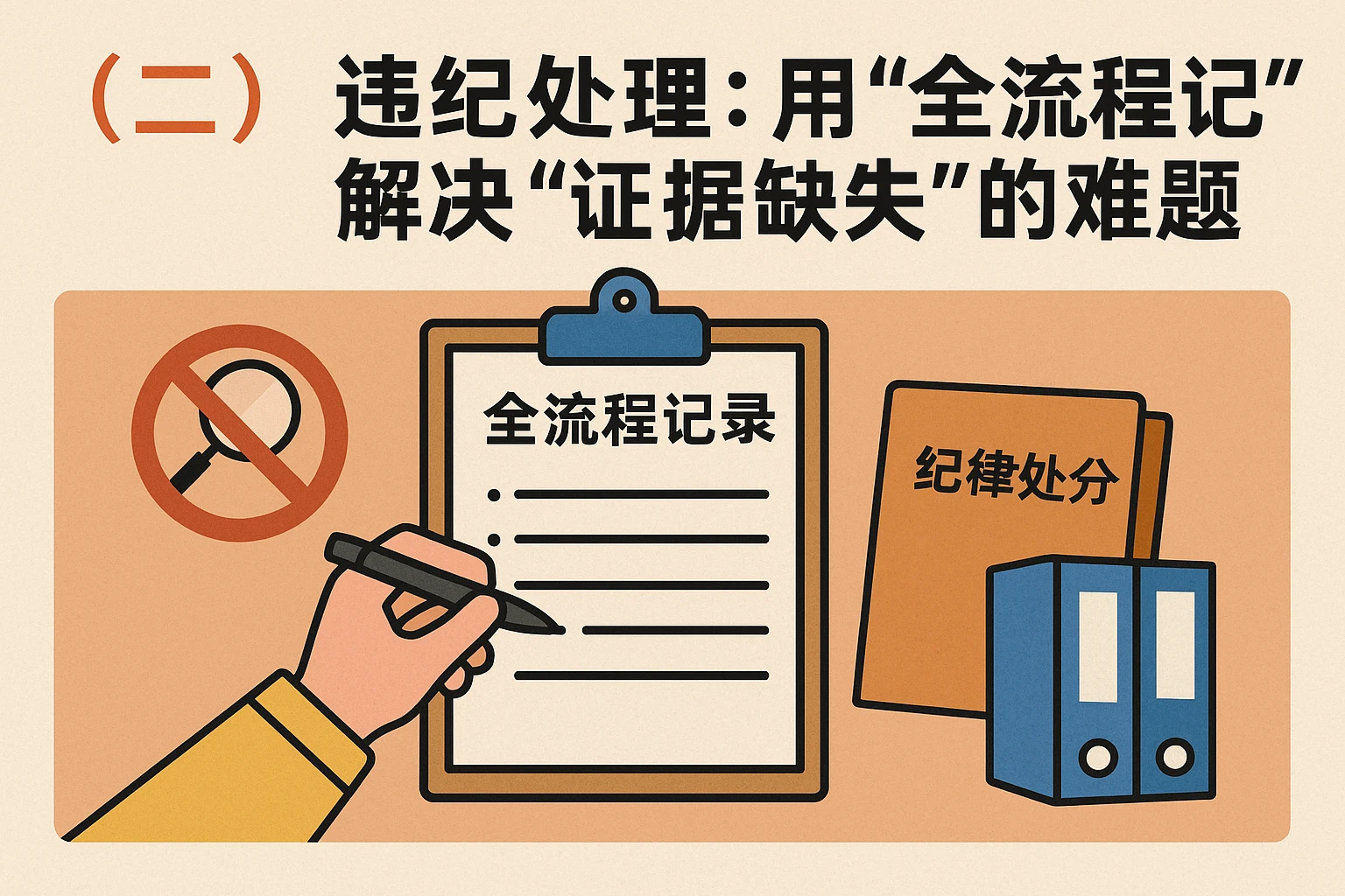 (二)违纪处理:用“全流程记录”解决“证据缺失”的难题