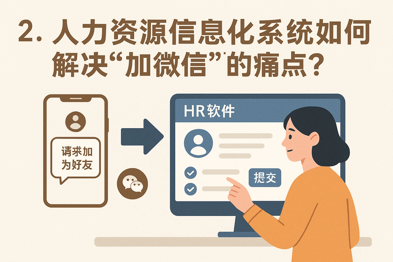 2. 人力资源信息化系统如何解决“加微信”的痛点？