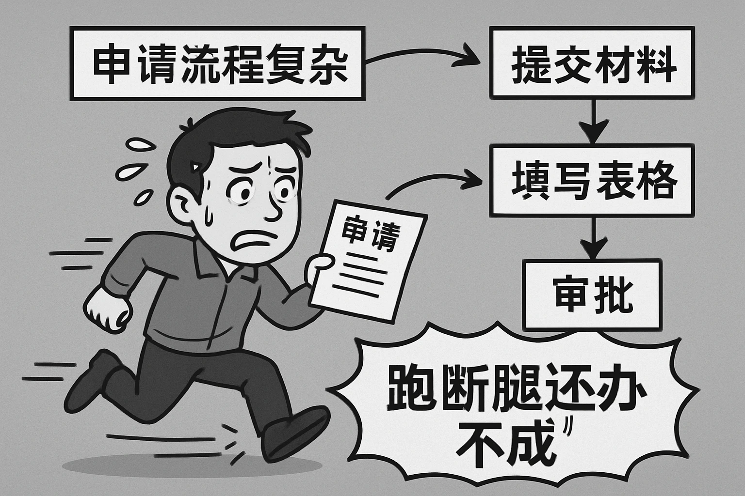 2. 申请流程复杂：“跑断腿还办不成”