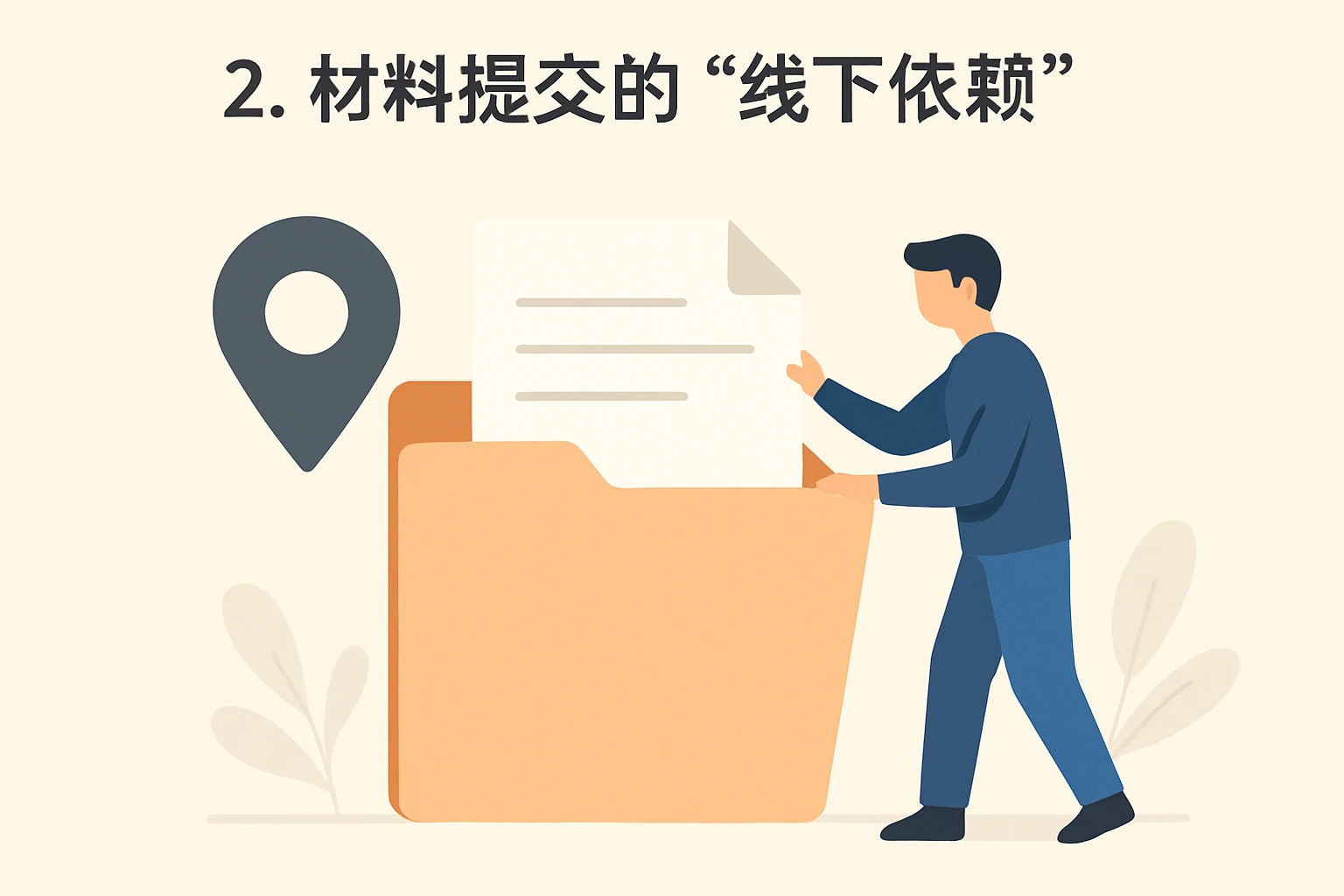 2. 材料提交的“线下依赖”