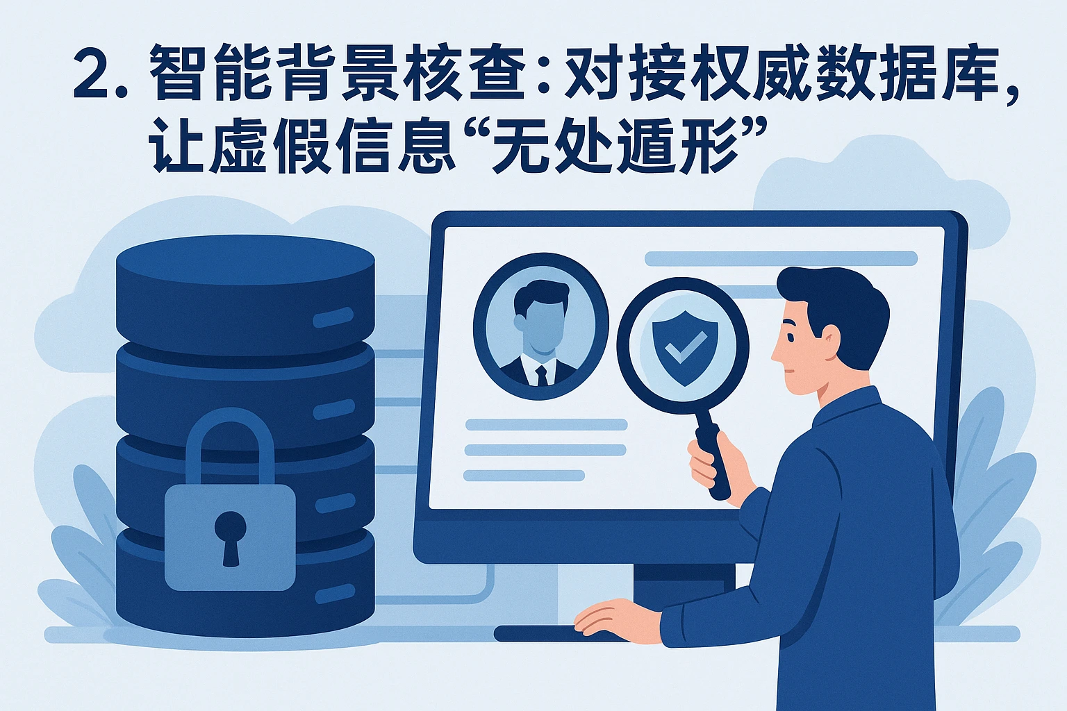 2. 智能背景核查：对接权威数据库，让虚假信息“无处遁形”