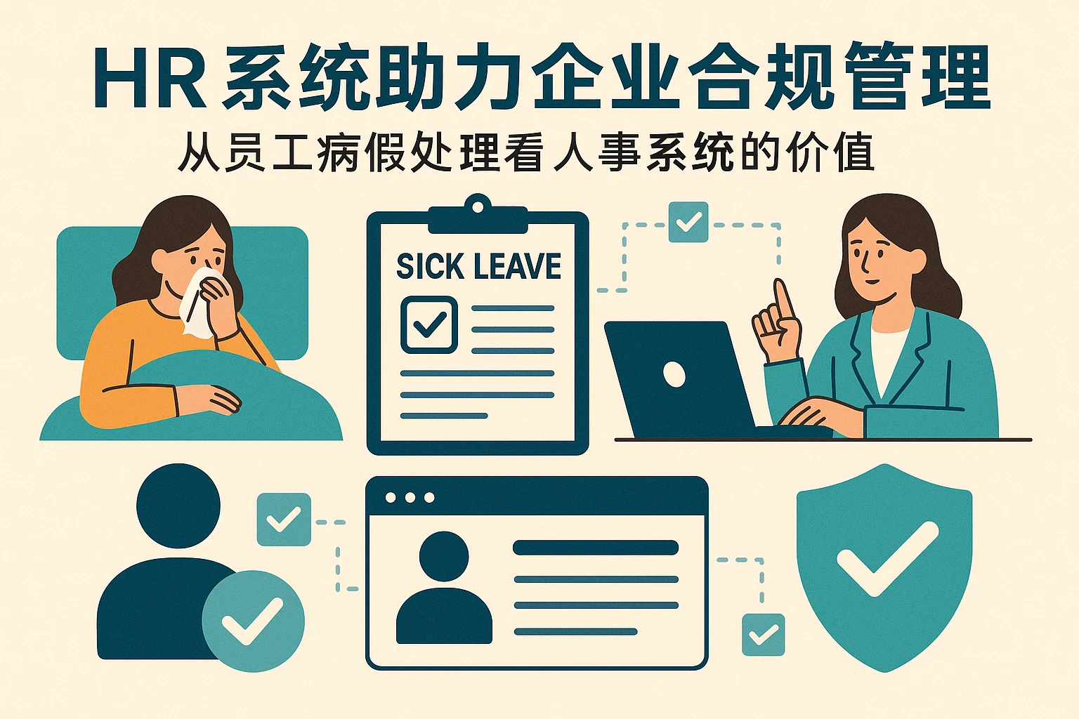 HR系统助力企业合规管理：从员工病假处理看人事系统的价值