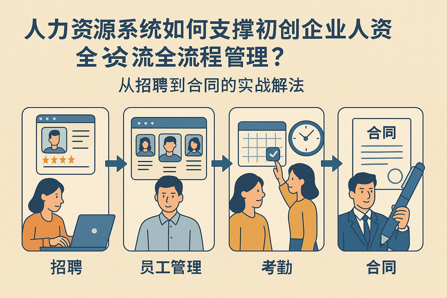 人力资源系统如何支撑初创企业人资全流程管理？从招聘到合同的实战解法