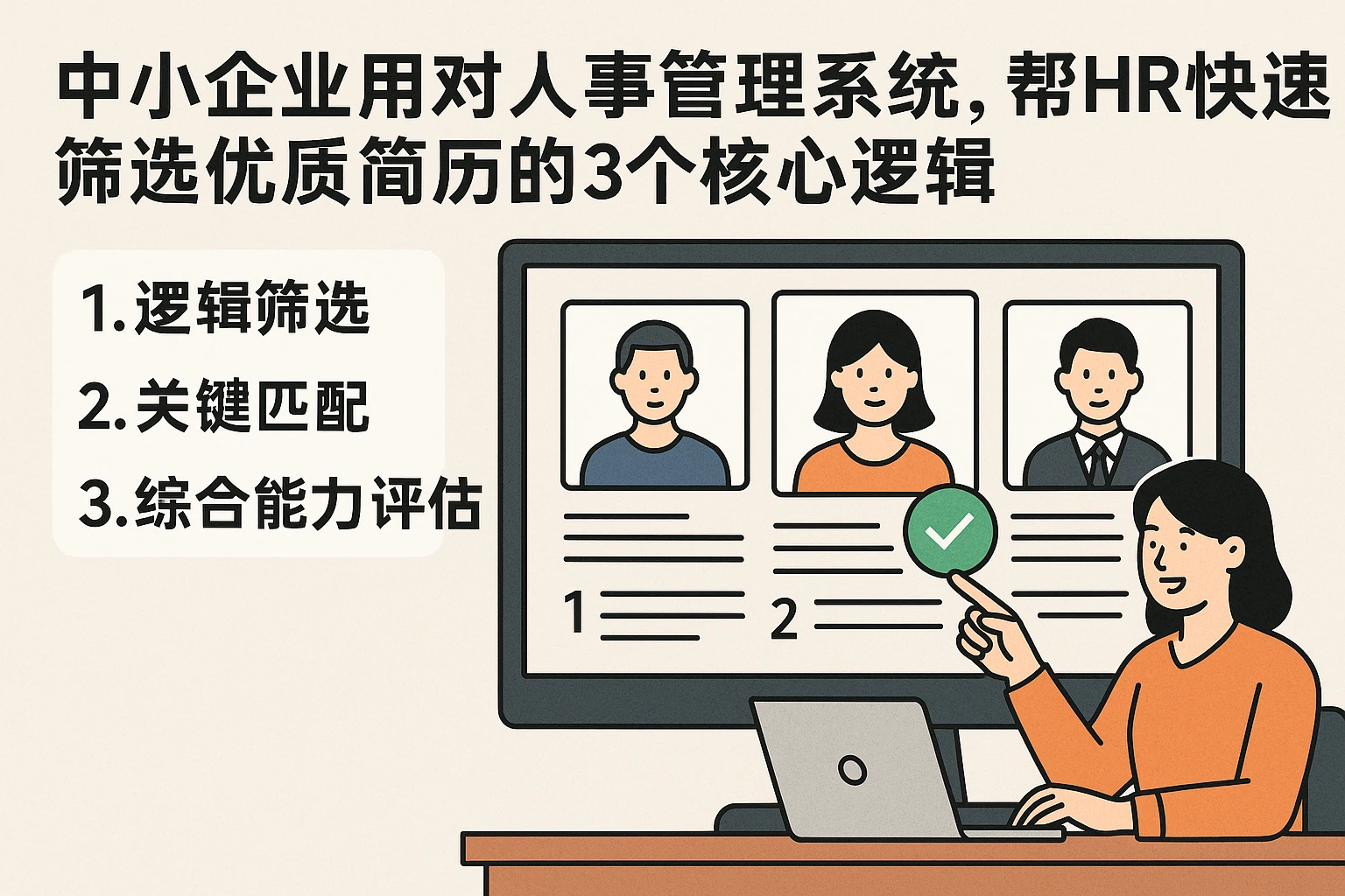 中小企业用对人事管理系统,帮HR快速筛选优质简历的3个核心逻辑