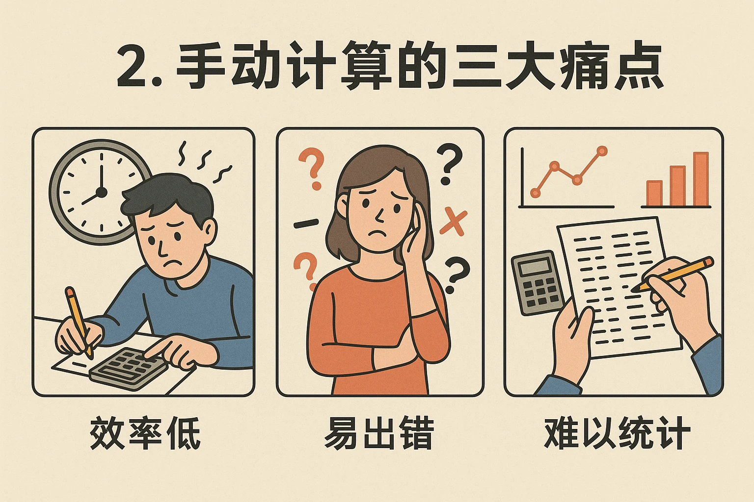 2. 手动计算的三大痛点