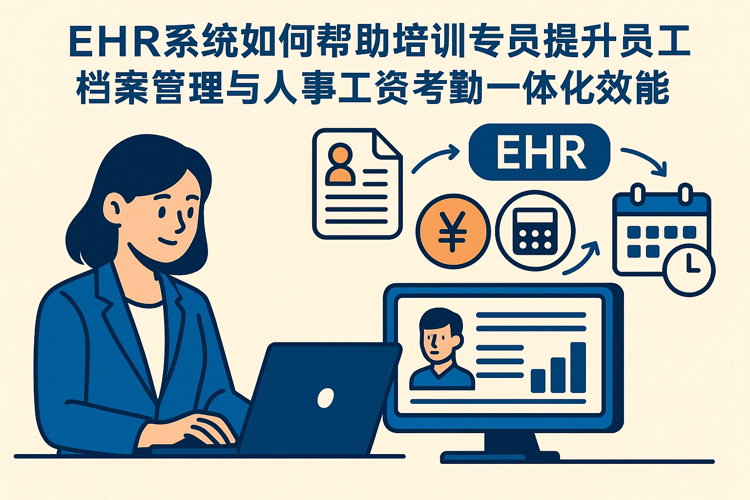 EHR系统如何帮助培训专员提升员工档案管理与人事工资考勤一体化效能