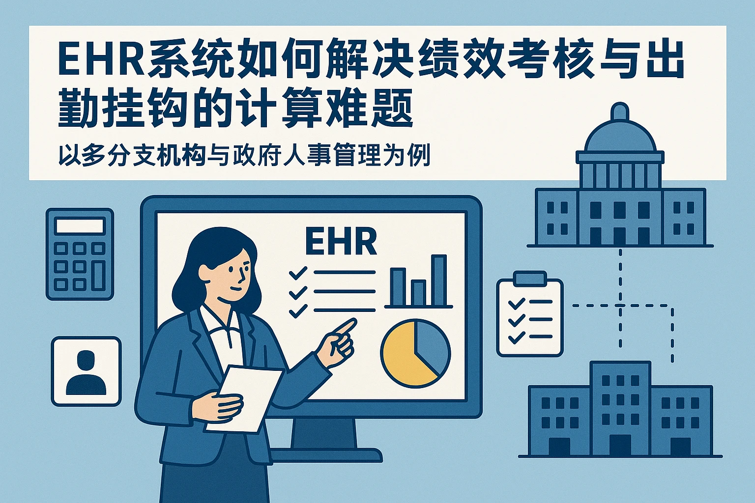 EHR系统如何解决绩效考核与出勤挂钩的计算难题——以多分支机构与政府人事管理为例