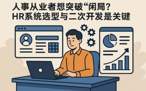 人事从业者想突破“闲局”？HR系统选型与二次开发是关键