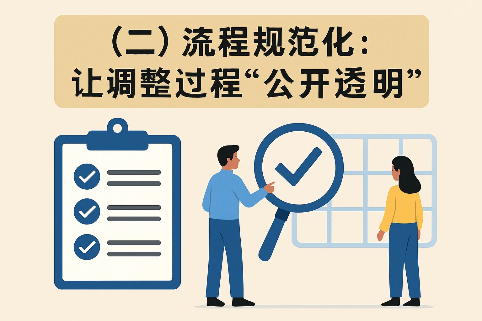 （二）流程规范化：让调整过程“公开透明”