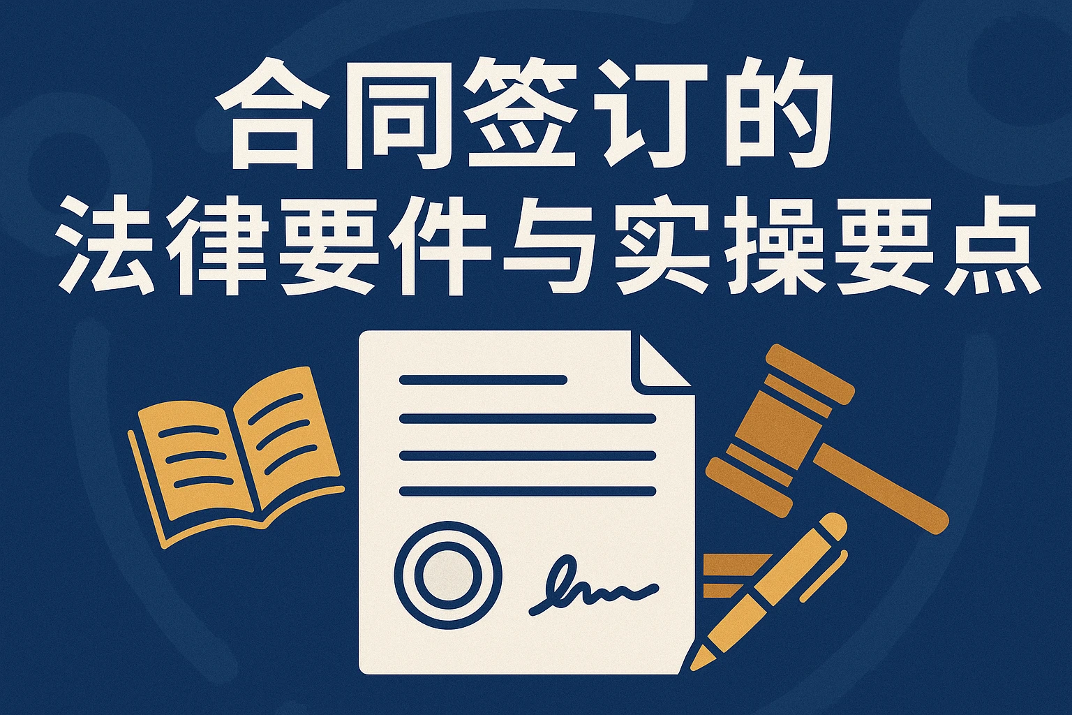 合同签订的法律要件与实操要点