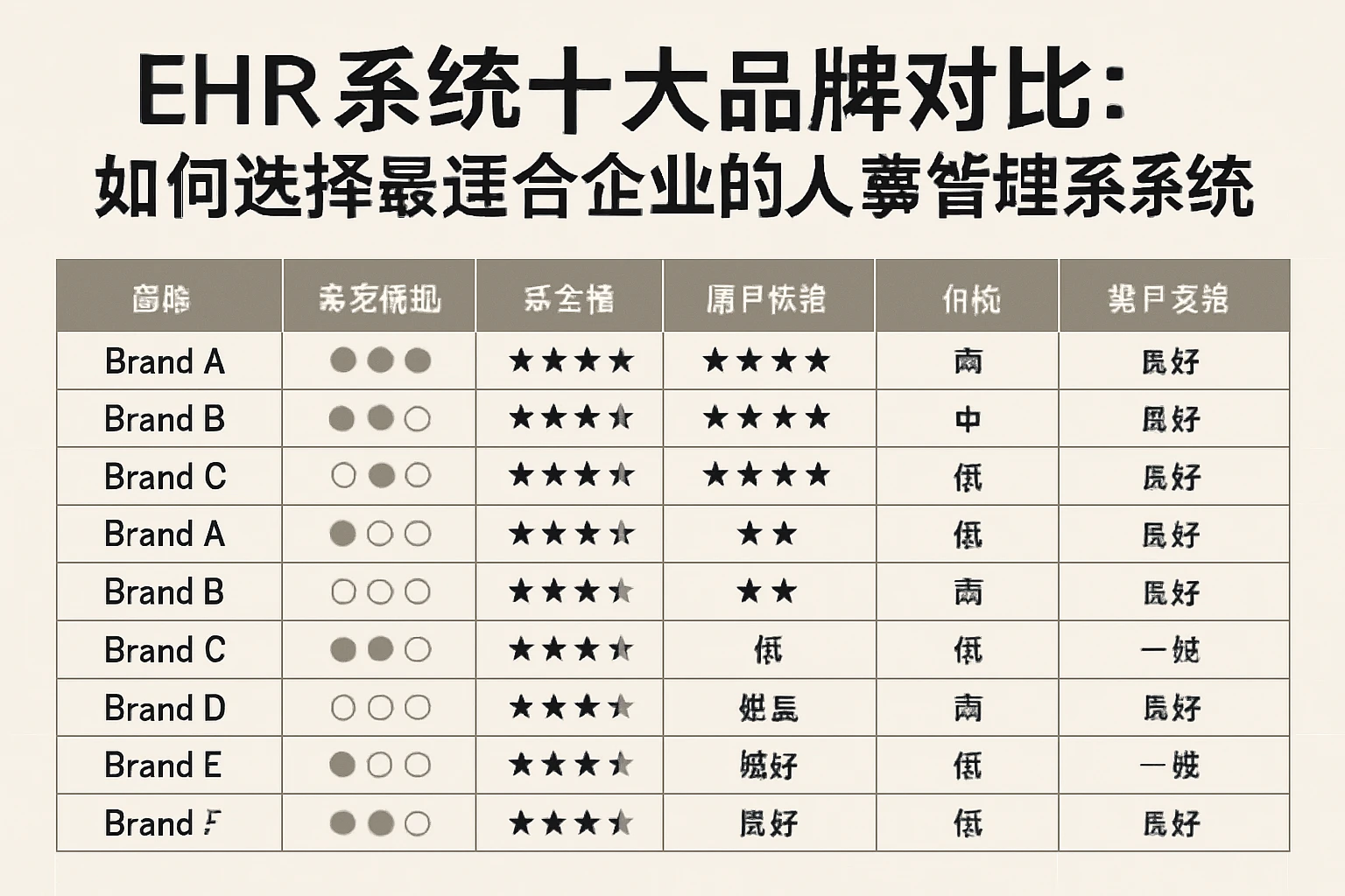 ehr系统十大品牌对比：如何选择最适合企业的人事管理系统
