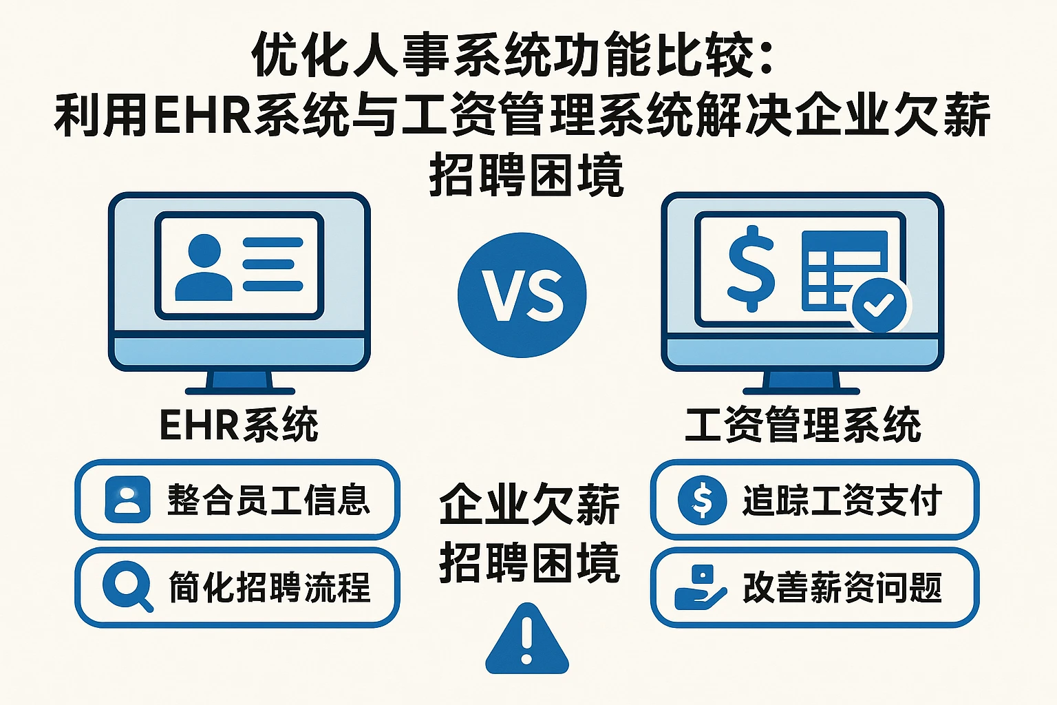 优化人事系统功能比较:利用EHR系统与工资管理系统解决企业欠薪招聘困境