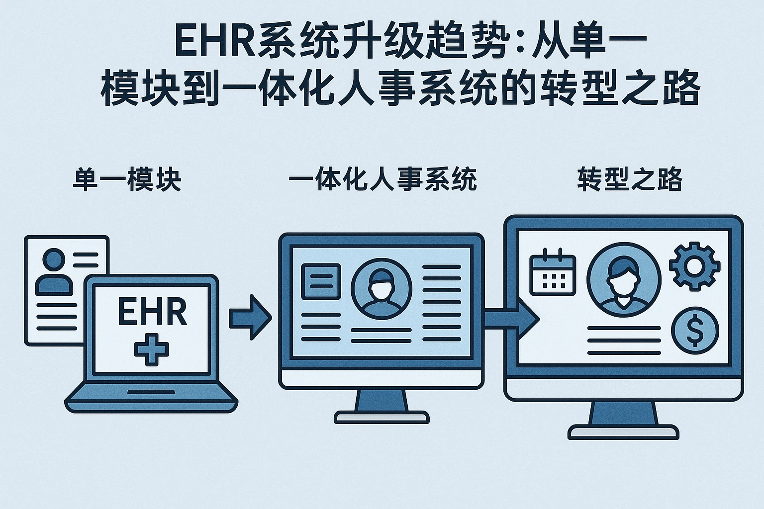 EHR系统升级趋势：从单一模块到一体化人事系统的转型之路