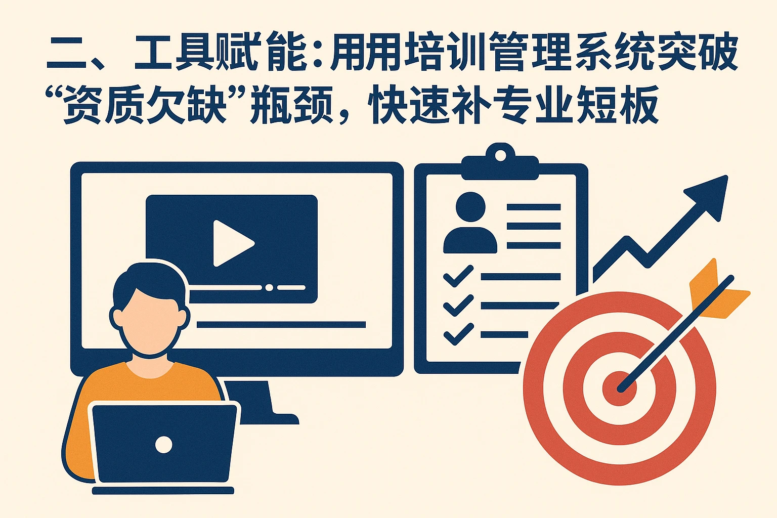 二、工具赋能:用培训管理系统突破“资质欠缺”瓶颈,快速补专业短板