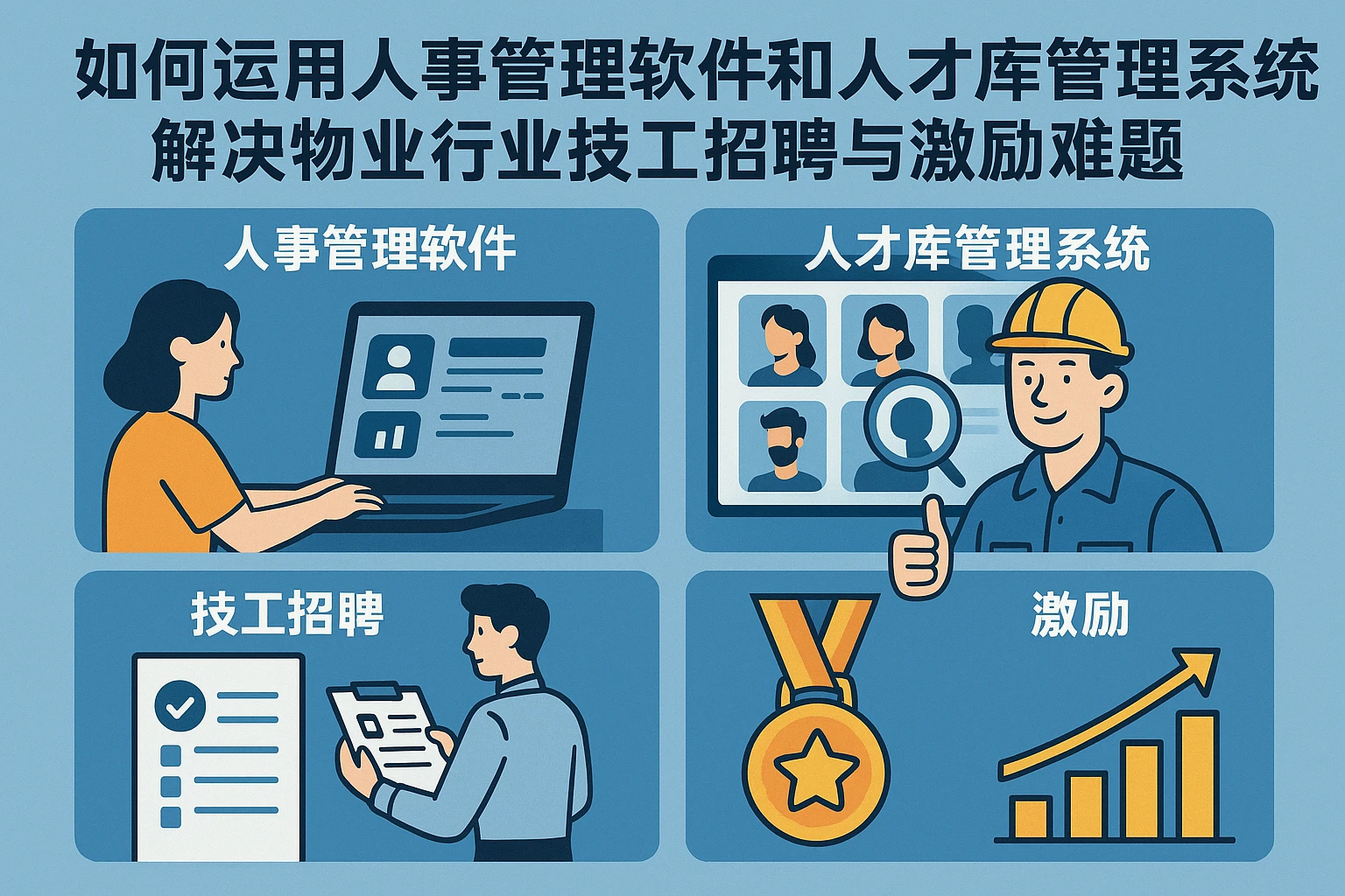 如何运用人事管理软件和人才库管理系统解决物业行业技工招聘与激励难题
