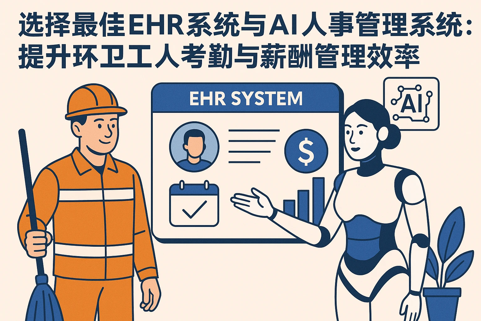 选择最佳EHR系统与AI人事管理系统:提升环卫工人考勤与薪酬管理效率