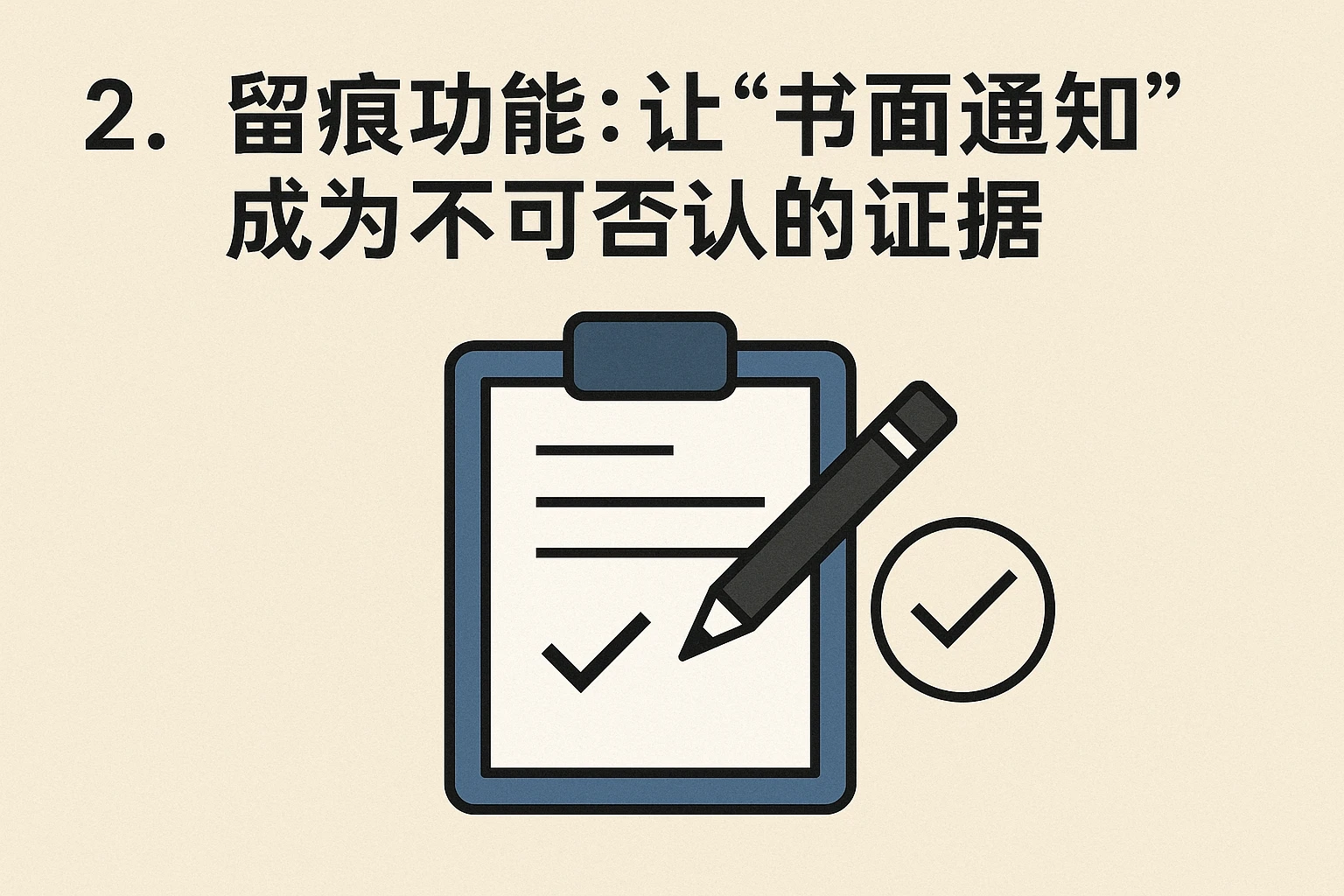 2. 留痕功能:让“书面通知”成为不可否认的证据