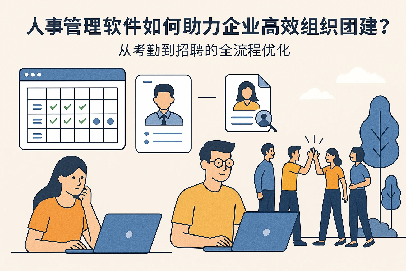 人事管理软件如何助力企业高效组织团建?从考勤排到招聘的全流程优化