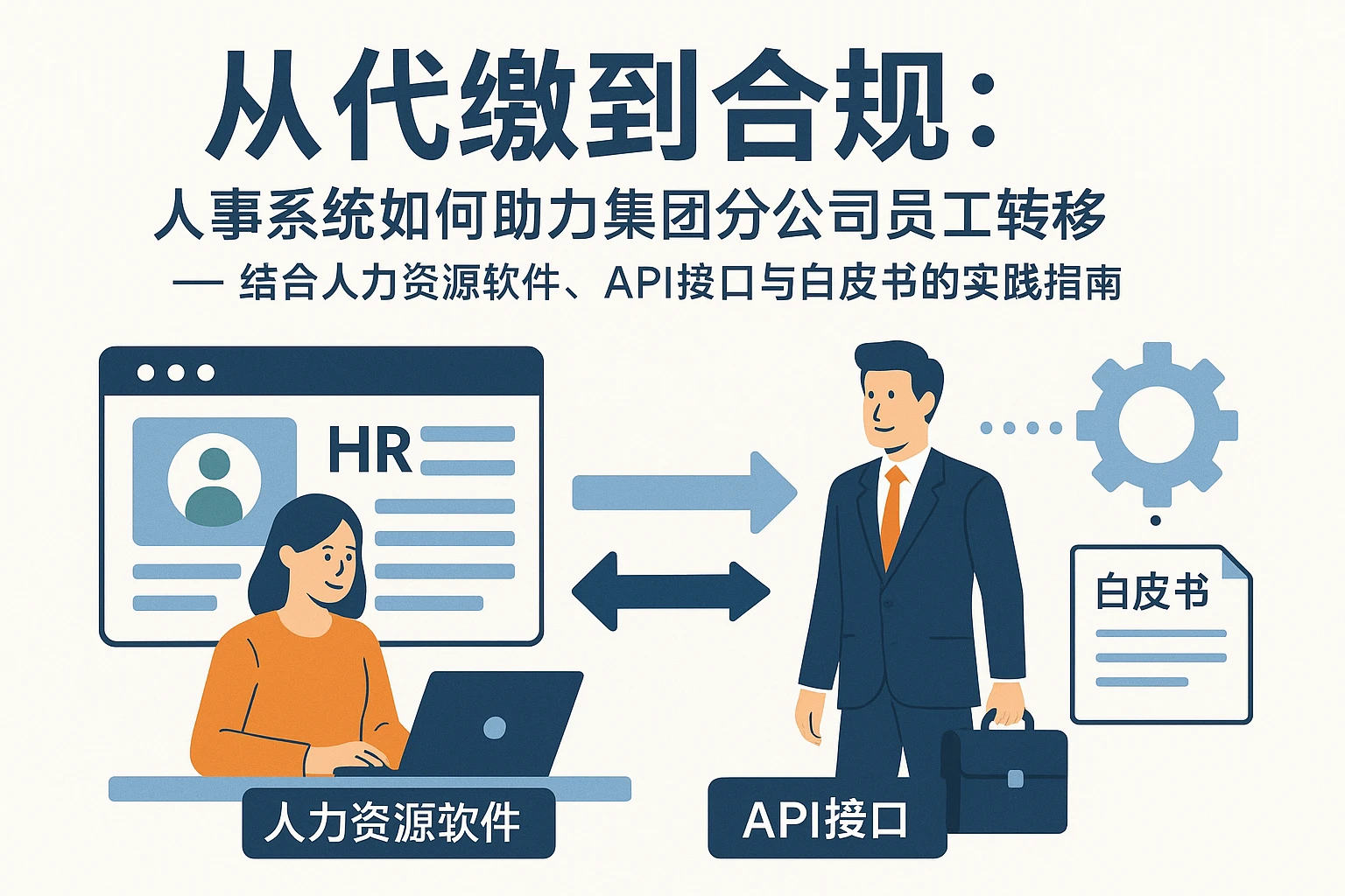 从代缴到合规:人事系统如何助力集团分公司员工转移——结合人力资源软件、API接口与白皮书的实践指南