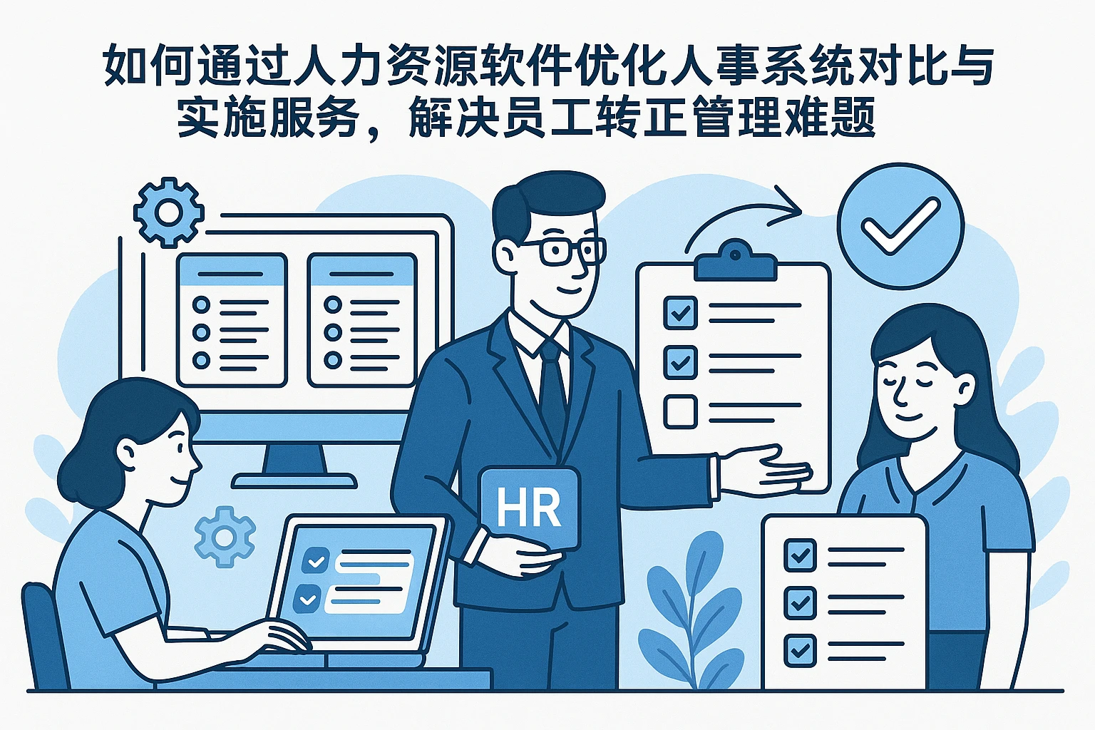 如何通过人力资源软件优化人事系统对比与实施服务，解决员工转正管理难题