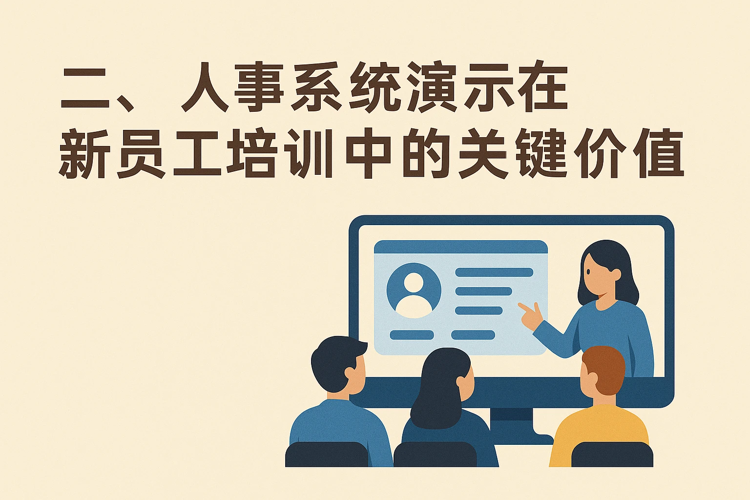 二、人事系统演示在新员工培训中的关键价值