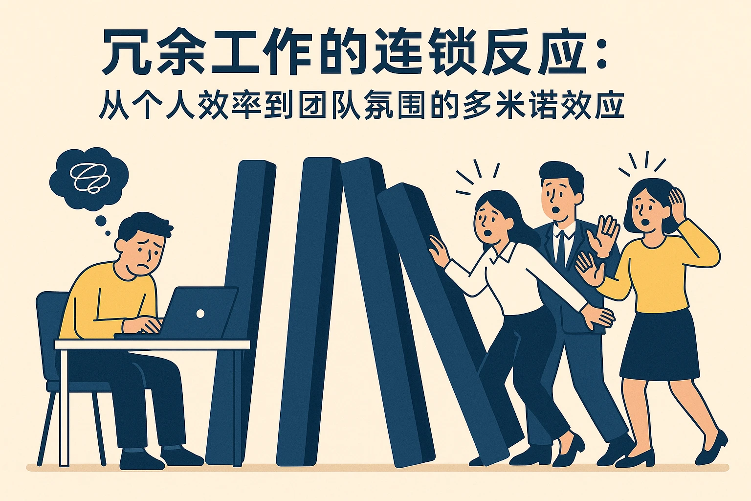 冗余工作的连锁反应：从个人效率到团队氛围的多米诺效应