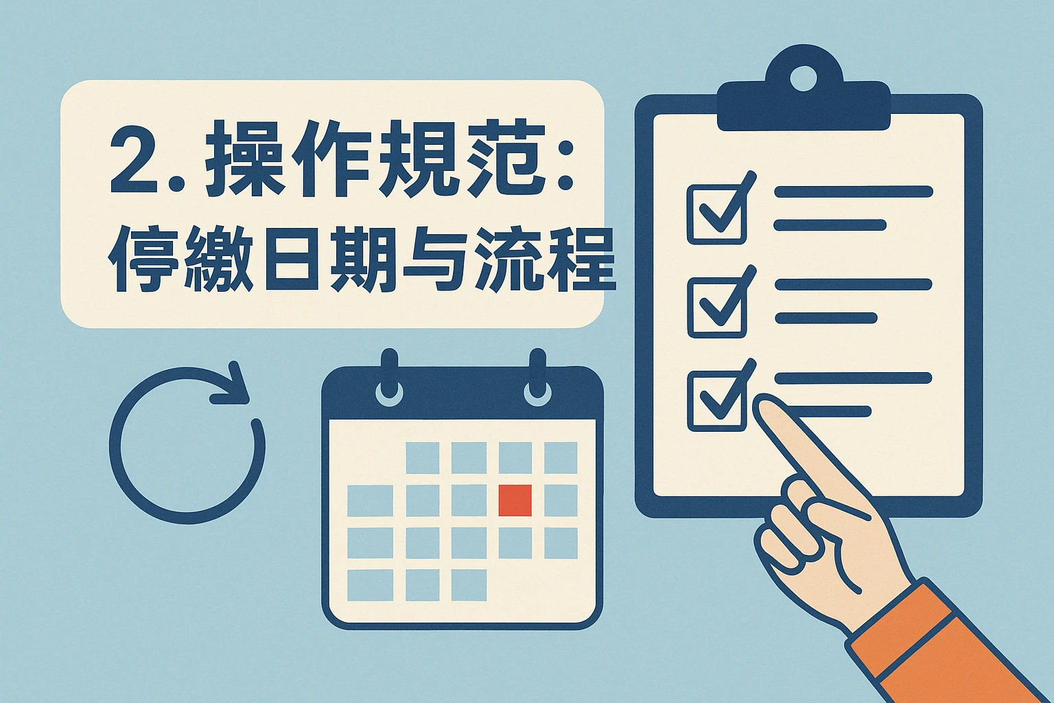 2. 操作规范:停缴日期与流程