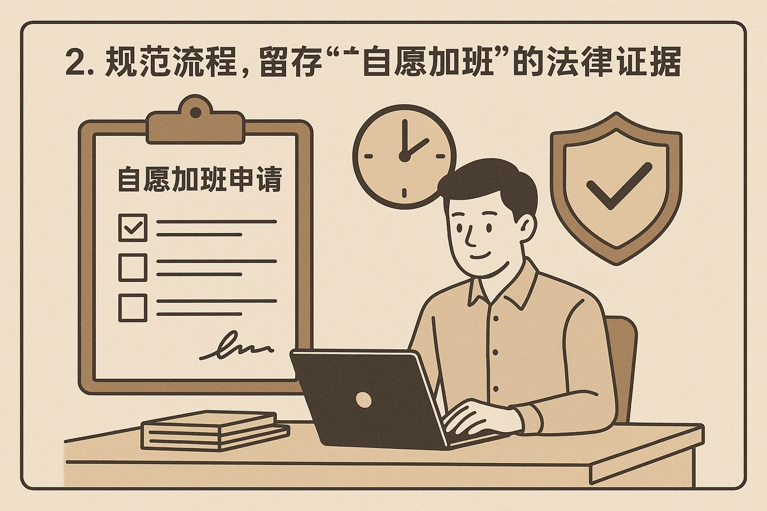 2. 规范流程，留存“自愿加班”的法律证据