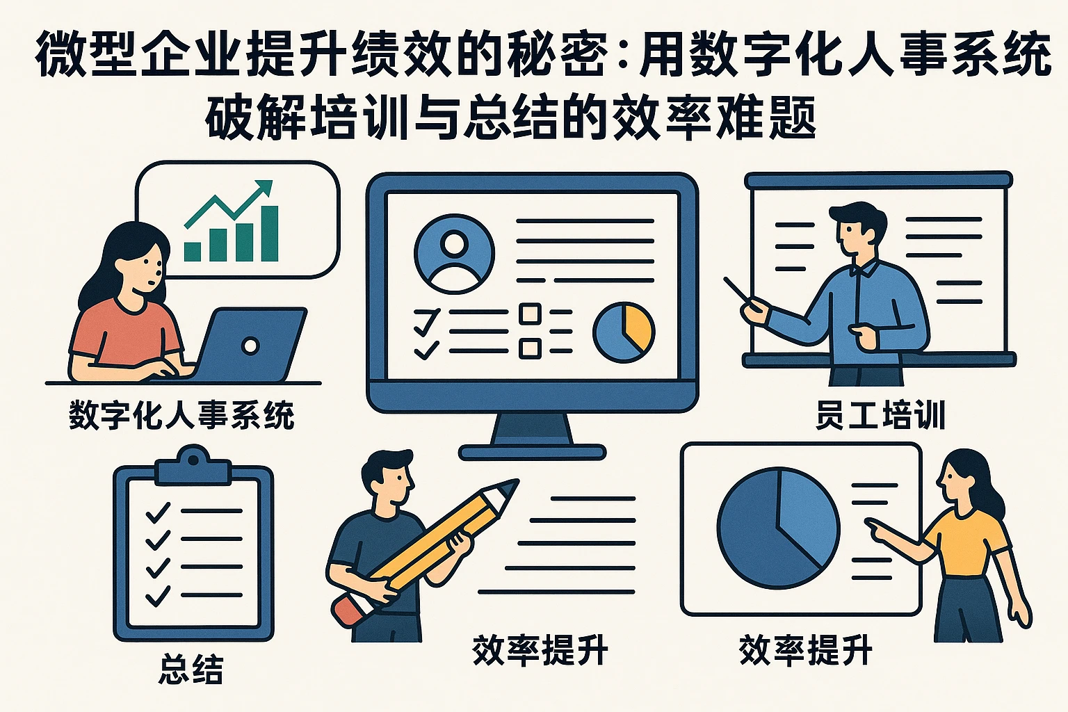微型企业提升绩效的秘密：用数字化人事系统破解培训与总结的效率难题