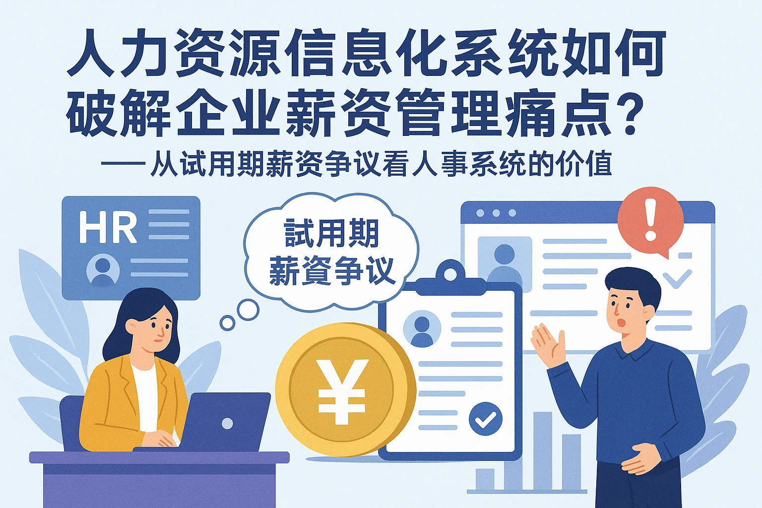 人力资源信息化系统如何破解企业薪资管理痛点？——从试用期薪资争议看人事系统的价值
