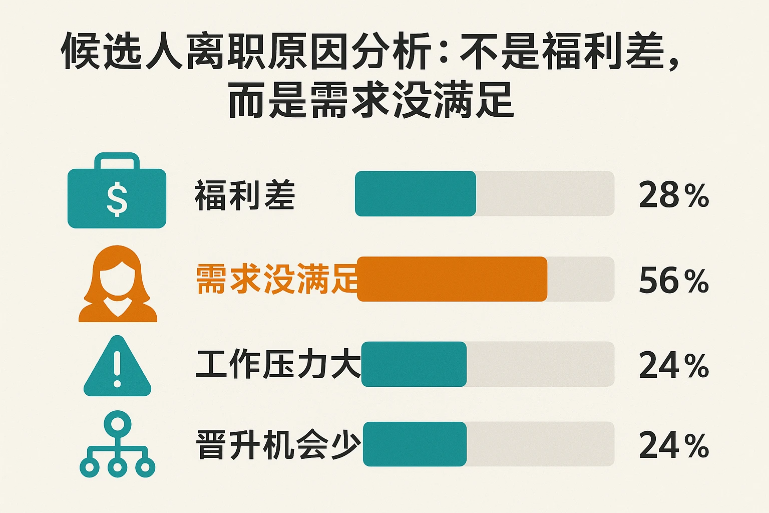 2. 候选人离职原因分析:不是福利差,而是需求没满足