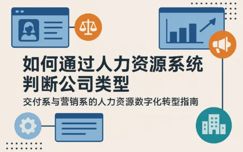 如何通过人力资源系统判断公司类型：交付系与营销系的人力资源数字化转型指南