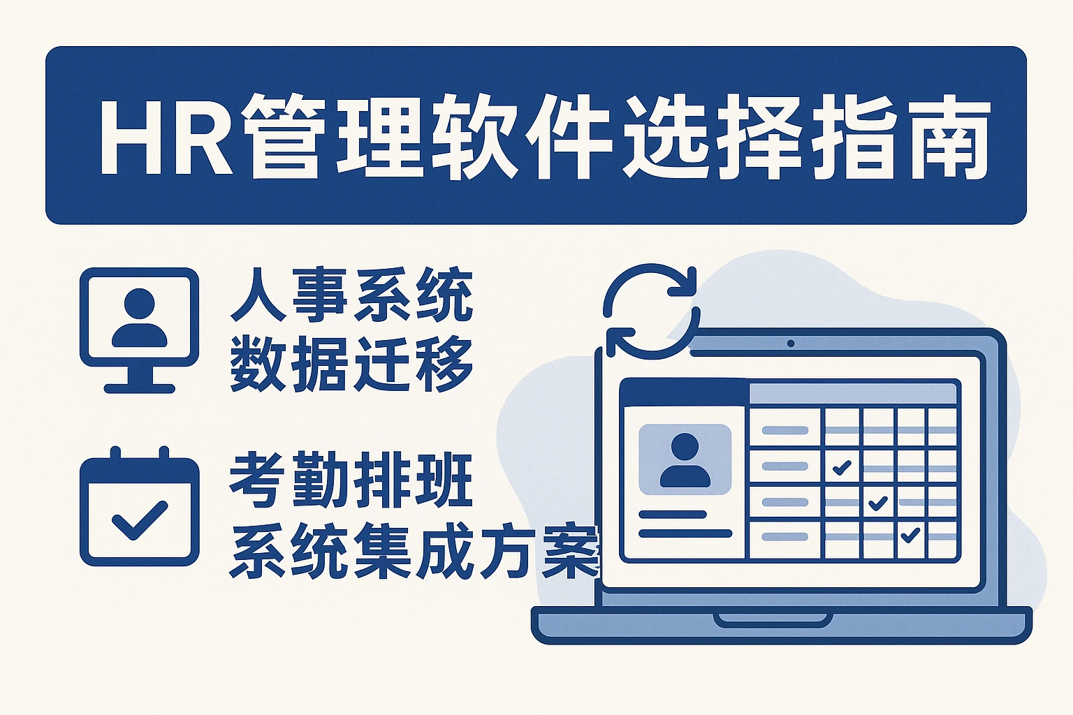 HR管理软件选择指南：人事系统数据迁移与考勤排班系统集成方案