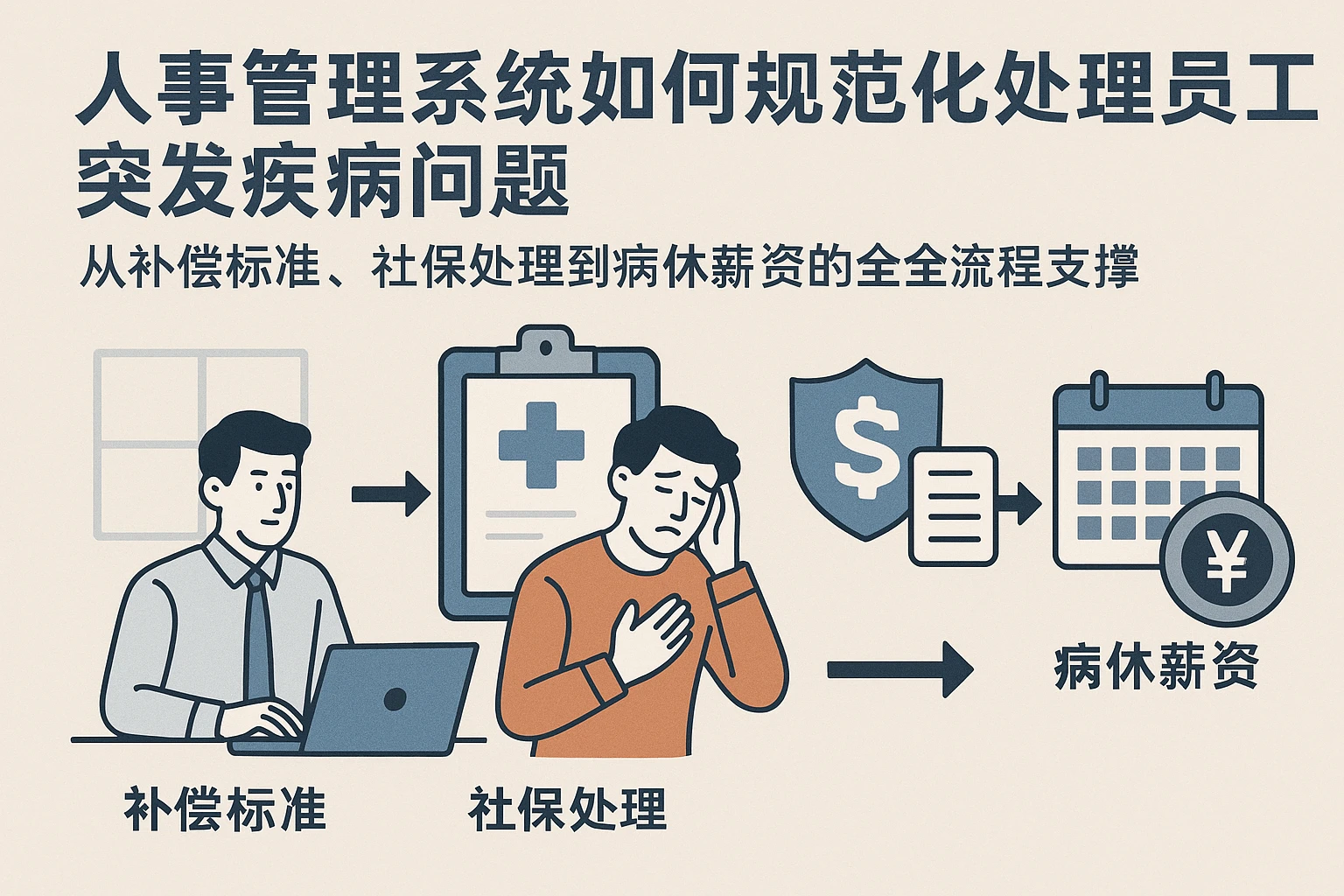 人事管理系统如何规范化处理员工突发疾病问题——从补偿标准、社保处理到病休薪资的全流程支撑