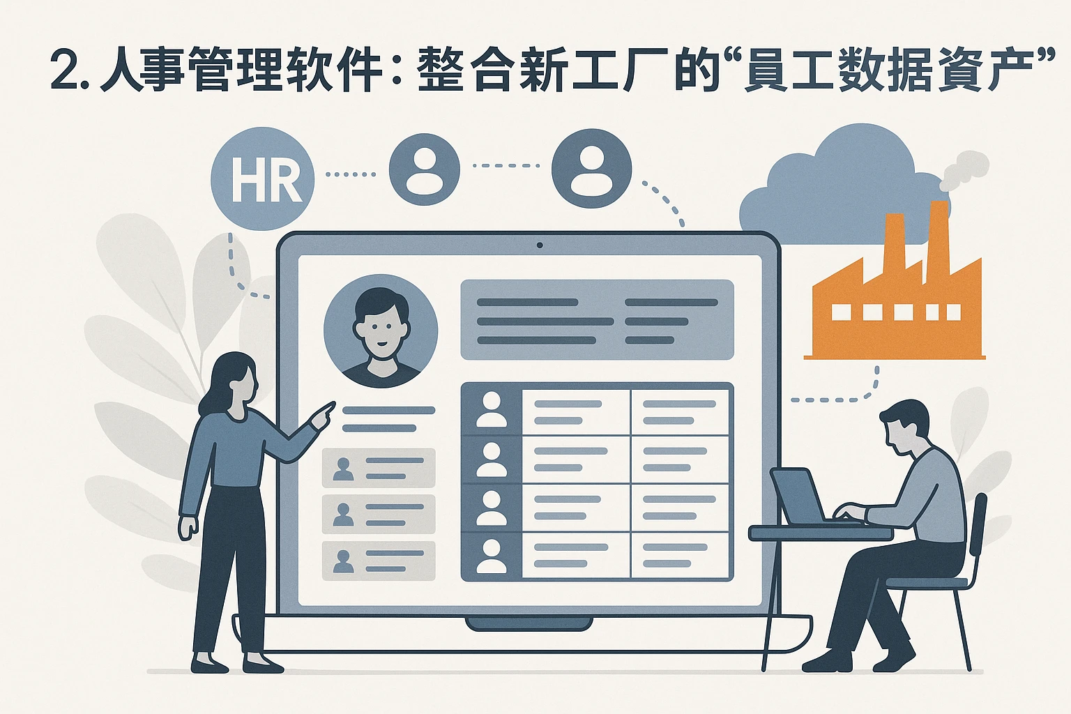2. 人事管理软件：整合新工厂的“员工数据资产”
