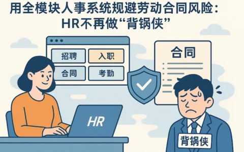 用全模块人事系统规避劳动合同风险：HR不再做“背锅侠”