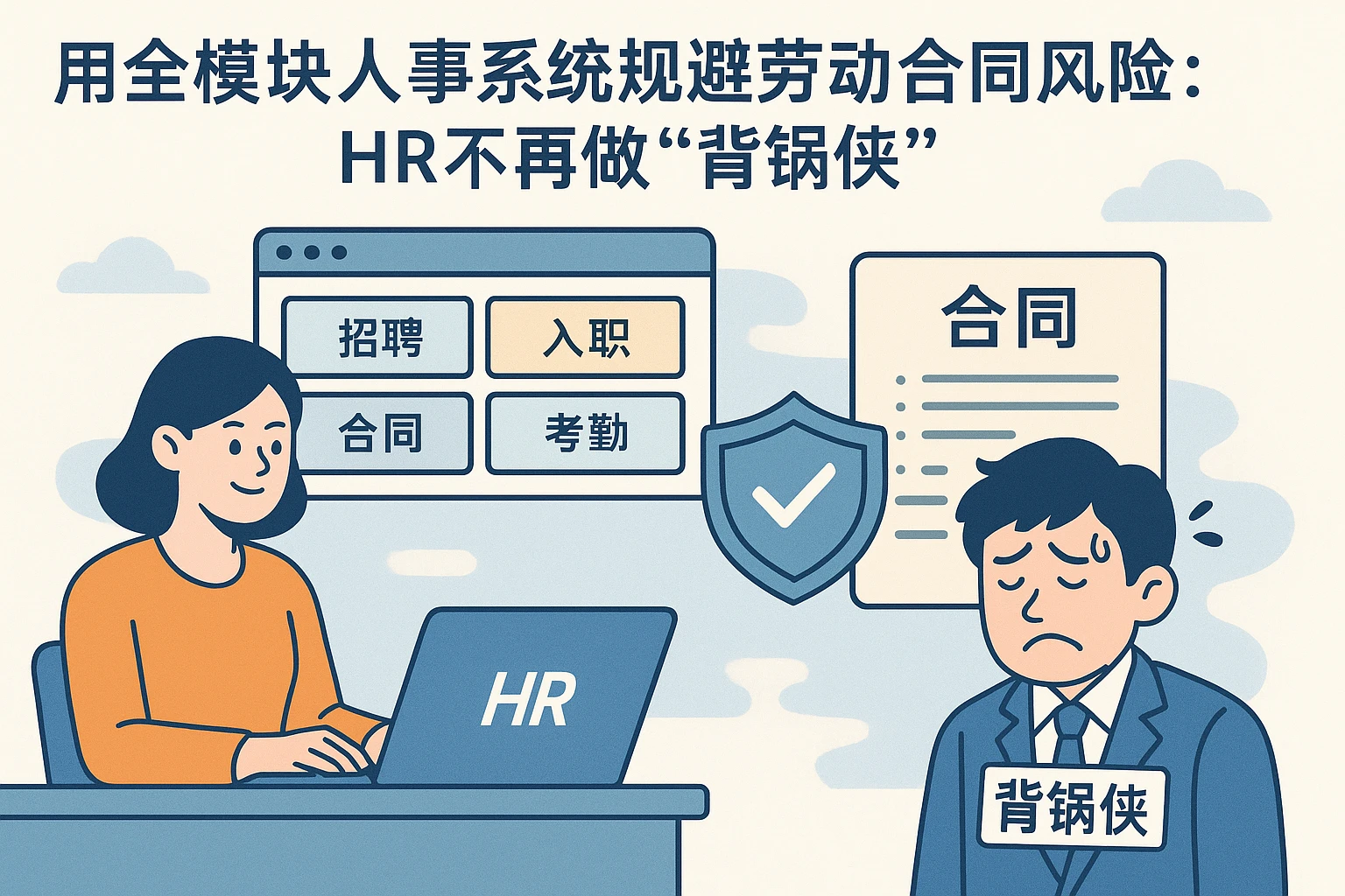 用全模块人事系统规避劳动合同风险：HR不再做“背锅侠”