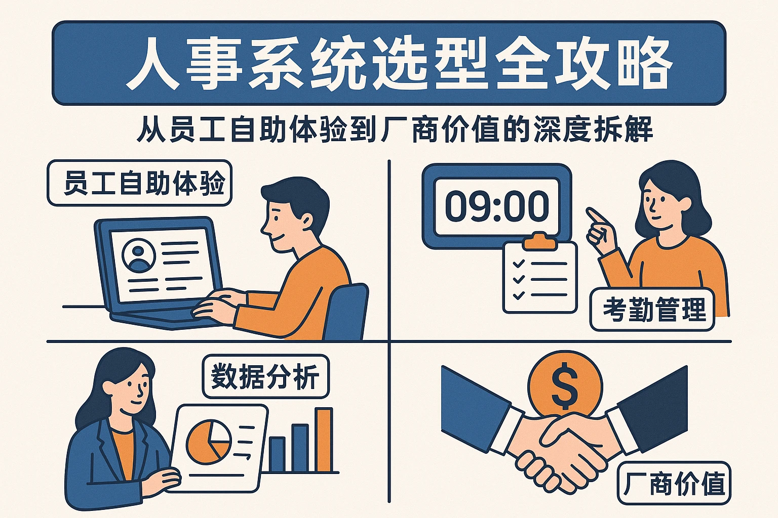 人事系统选型全攻略:从员工自助体验到厂商价值的深度拆解